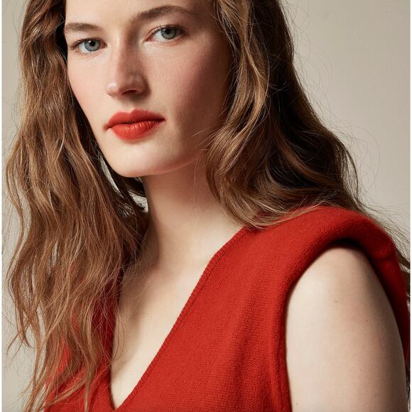 NEW J.Crew Spring Street Featherweight Cashmere V Neck Sweater Dress Black Small - Picture 4 of 13